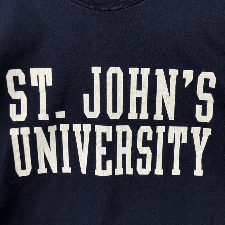 90'S Jansport College Long Sleeve T-Shirt, Made in USA, Men's XL, Vintage cotton navy blue type Vintage Second Hand