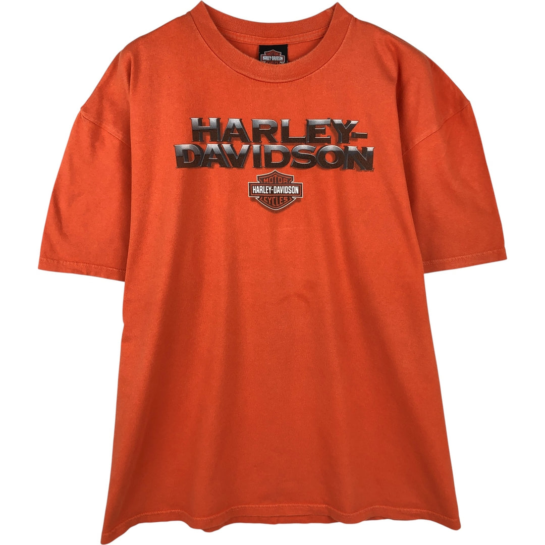 Harley-Davidson Motorcycle Bike T-shirt, Men's XXL cotton orange type Vintage Second Hand
