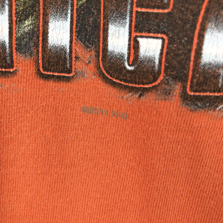 Harley-Davidson Motorcycle Bike T-shirt, Men's XXL cotton orange type Vintage Second Hand