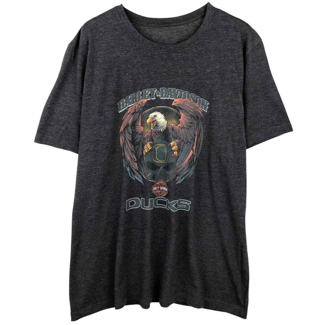Harley-Davidson Eagle Pattern Motorcycle Bike T-shirt Men's XL unclear Charcoal Vintage Second Hand