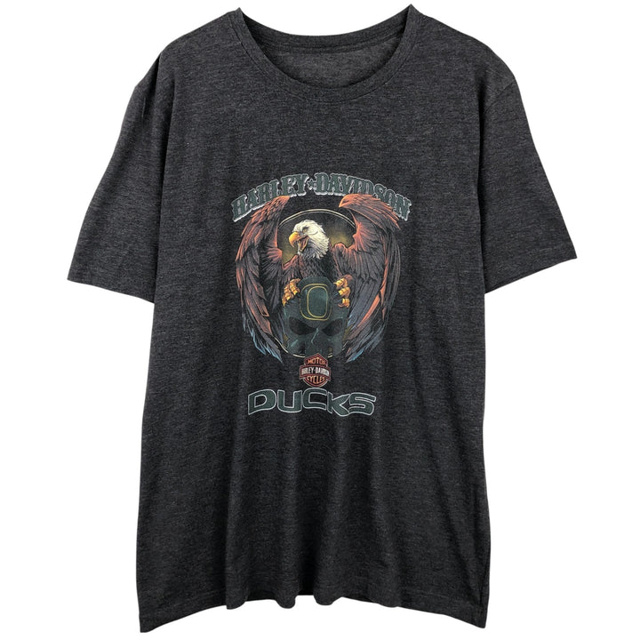 Harley-Davidson Eagle Pattern Motorcycle Bike T-shirt Men's XL unclear Charcoal Vintage Second Hand