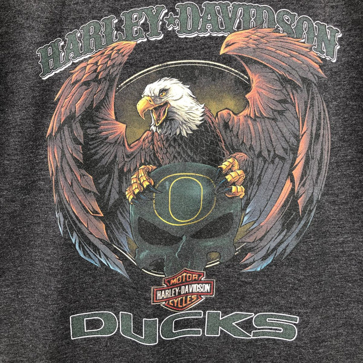 Harley-Davidson Eagle Pattern Motorcycle Bike T-shirt Men's XL unclear Charcoal Vintage Second Hand