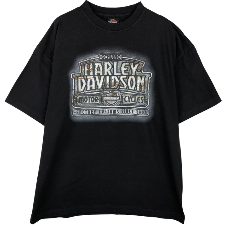 Harley-Davidson Motorcycle Bike T-shirt, Men's XL size unclear black type Vintage Second Hand