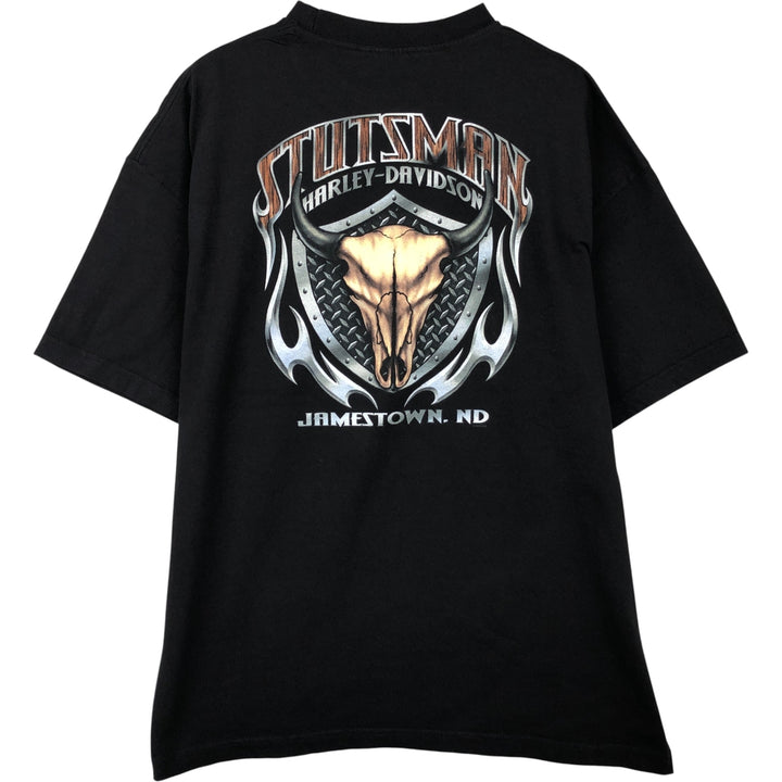 Harley-Davidson Motorcycle Bike T-shirt, Men's XL size unclear black type Vintage Second Hand