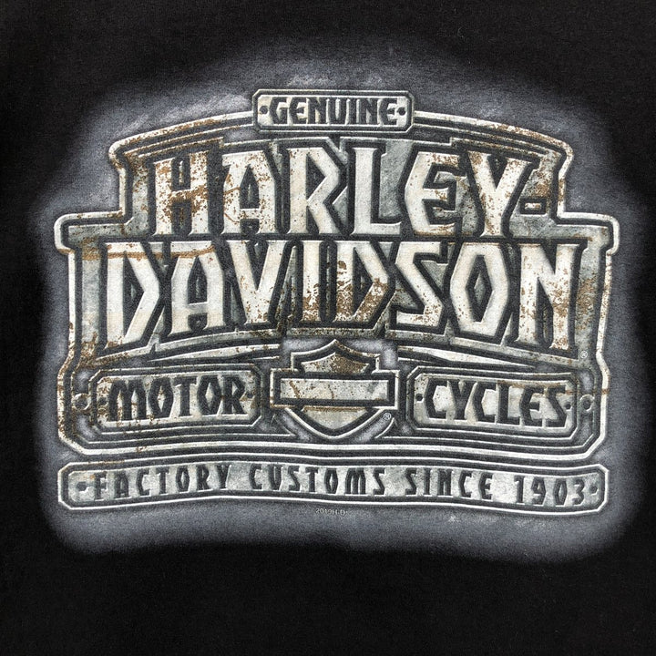 Harley-Davidson Motorcycle Bike T-shirt, Men's XL size unclear black type Vintage Second Hand