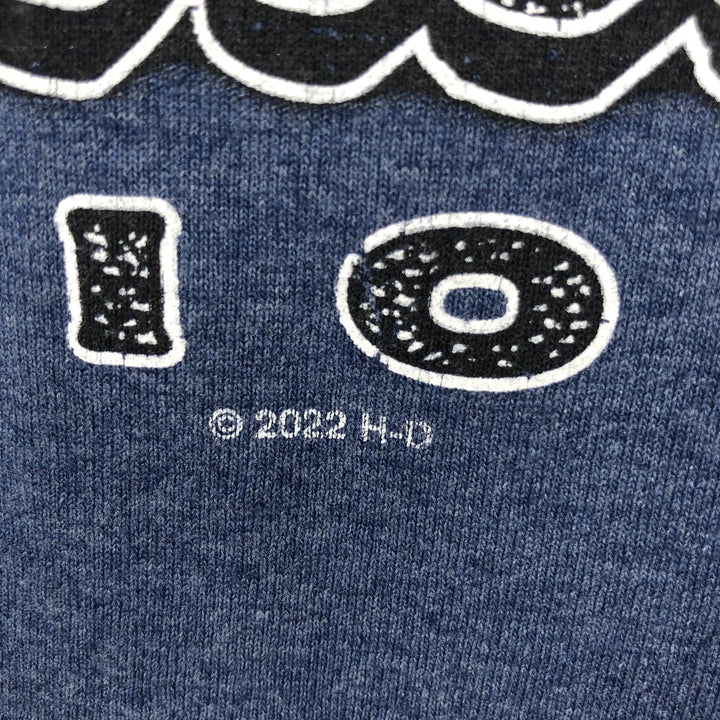 Harley-Davidson Eagle Pattern Motorcycle Bike T-shirt Men's L size cotton Blue type light blue Vintage Second Hand