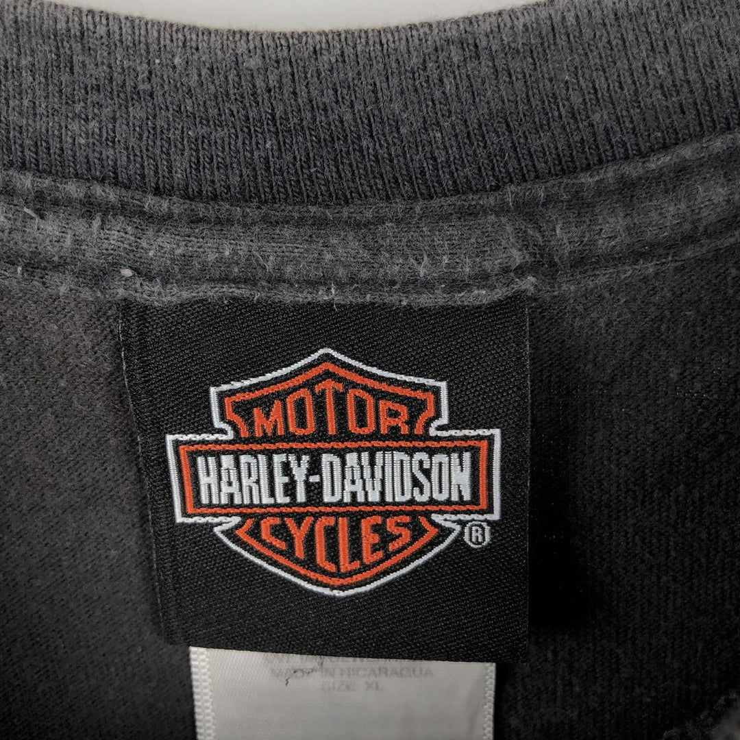 Harley-Davidson Eagle Pattern Motorcycle Bike T-shirt Men's XL cotton brown type Vintage Second Hand