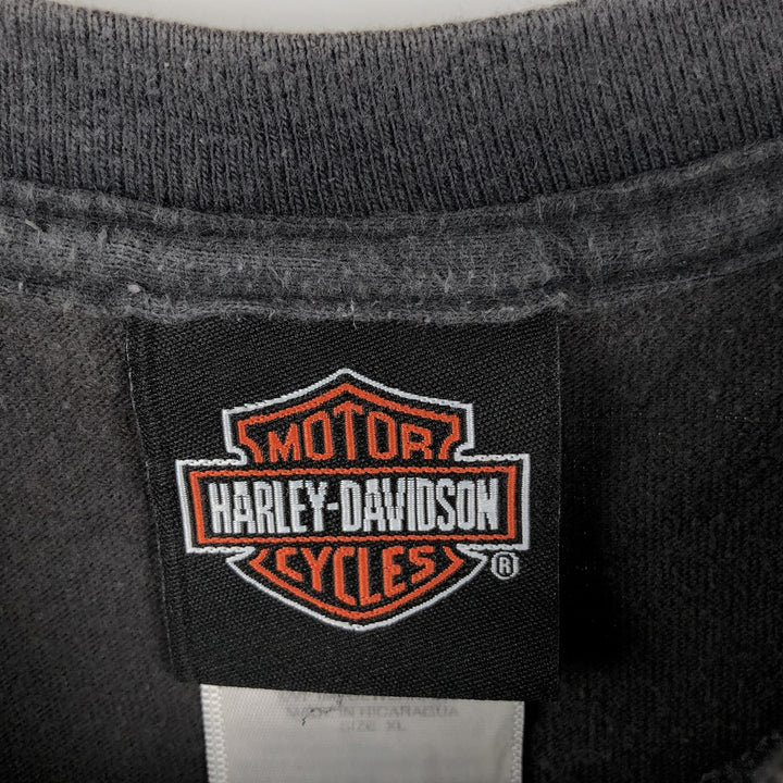 Harley-Davidson Eagle Pattern Motorcycle Bike T-shirt Men's XL cotton brown type Vintage Second Hand