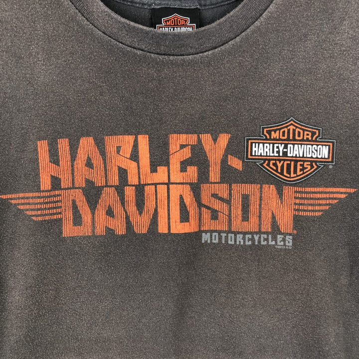 Harley-Davidson Eagle Pattern Motorcycle Bike T-shirt Men's XL cotton brown type Vintage Second Hand