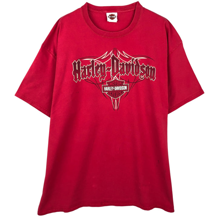 Harley-Davidson Motorcycle Bike T-shirt, Men's XXL cotton red type Vintage Second Hand