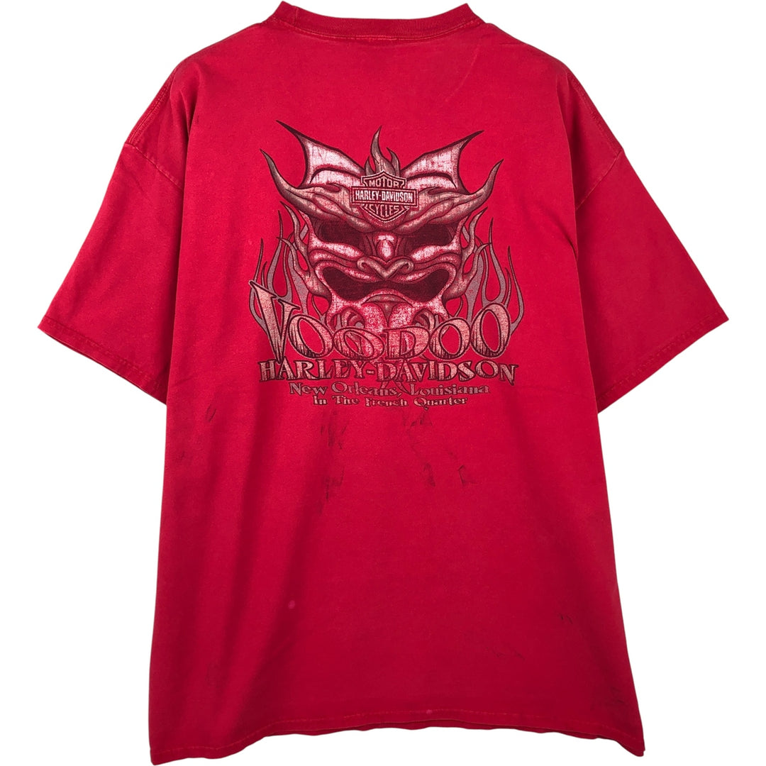 Harley-Davidson Motorcycle Bike T-shirt, Men's XXL cotton red type Vintage Second Hand