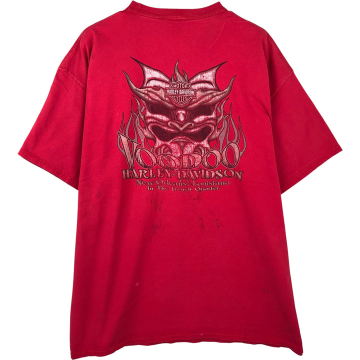 Harley-Davidson Motorcycle Bike T-shirt, Men's XXL cotton red type Vintage Second Hand