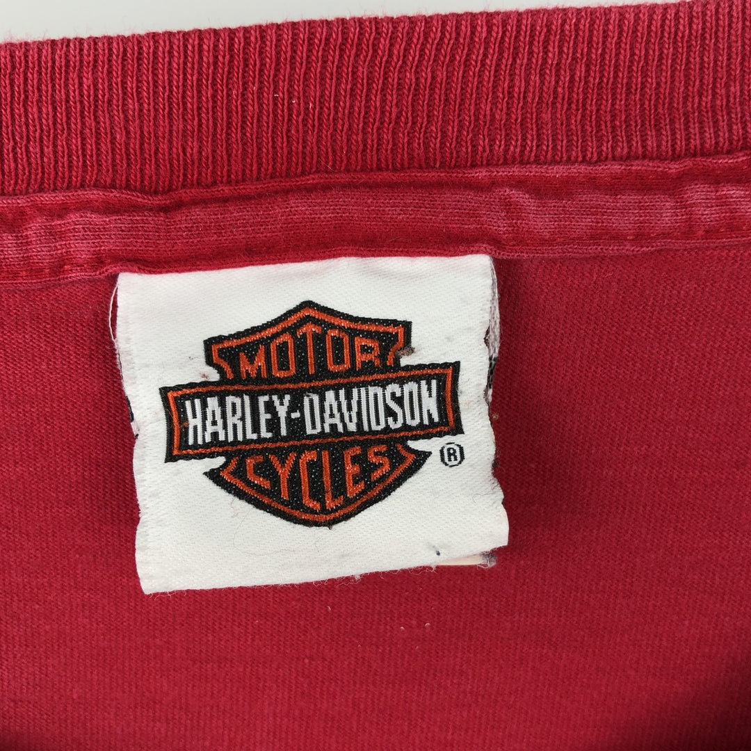 Harley-Davidson Motorcycle Bike T-shirt, Men's XXL cotton red type Vintage Second Hand