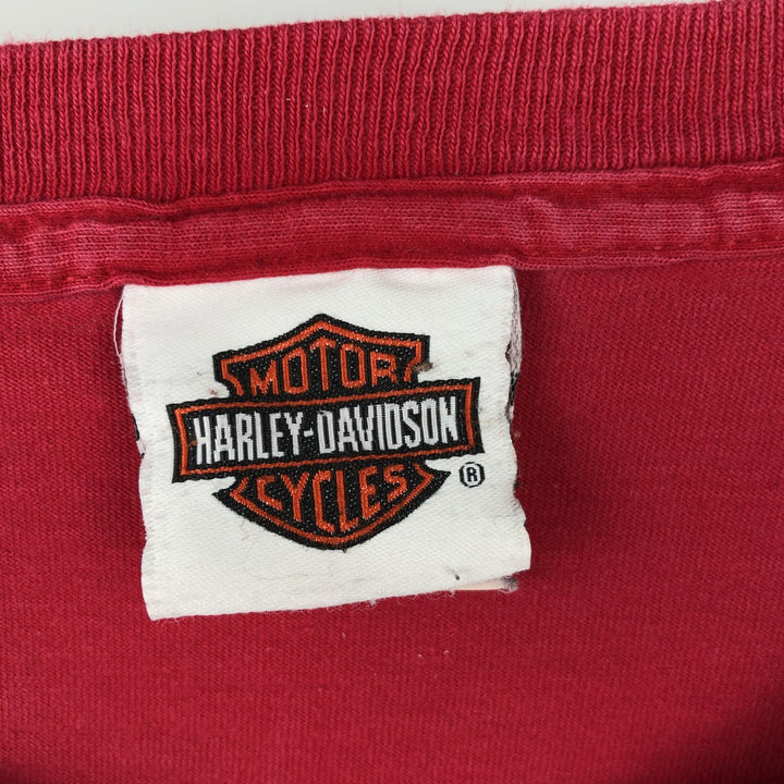 Harley-Davidson Motorcycle Bike T-shirt, Men's XXL cotton red type Vintage Second Hand