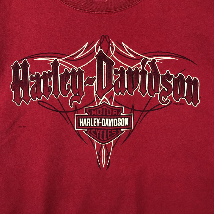 Harley-Davidson Motorcycle Bike T-shirt, Men's XXL cotton red type Vintage Second Hand