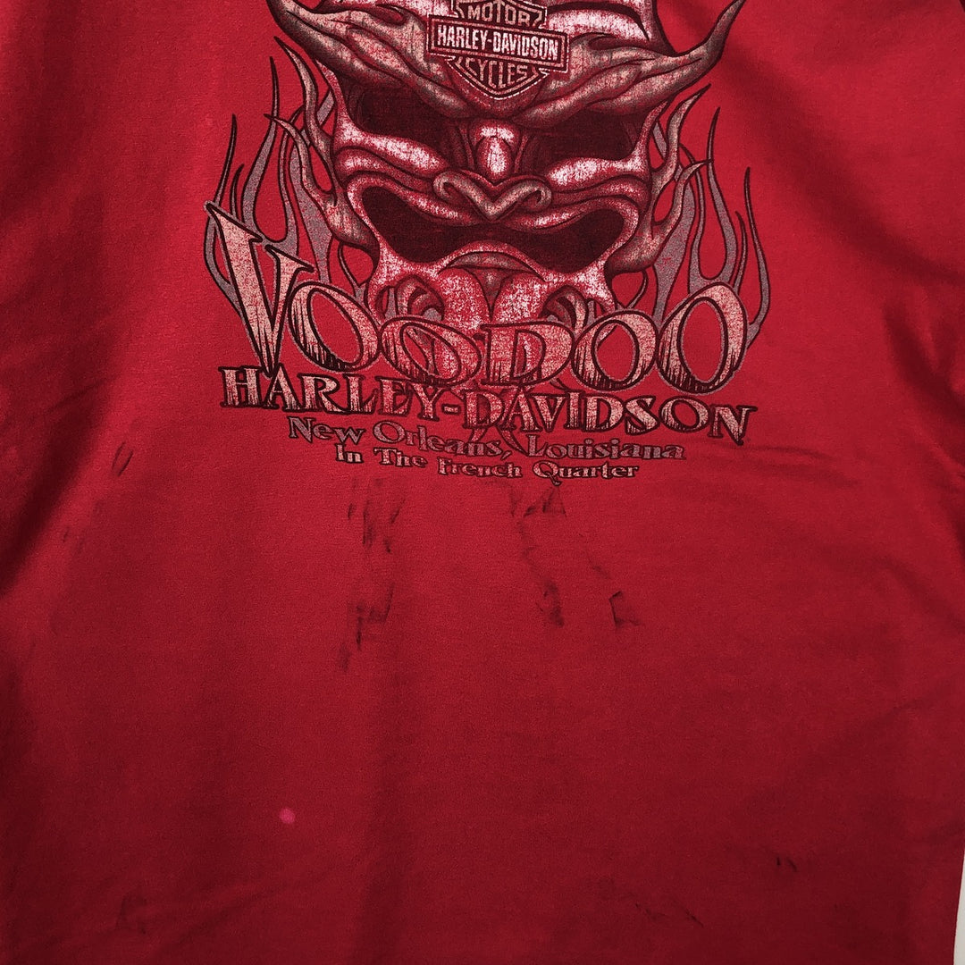Harley-Davidson Motorcycle Bike T-shirt, Men's XXL cotton red type Vintage Second Hand