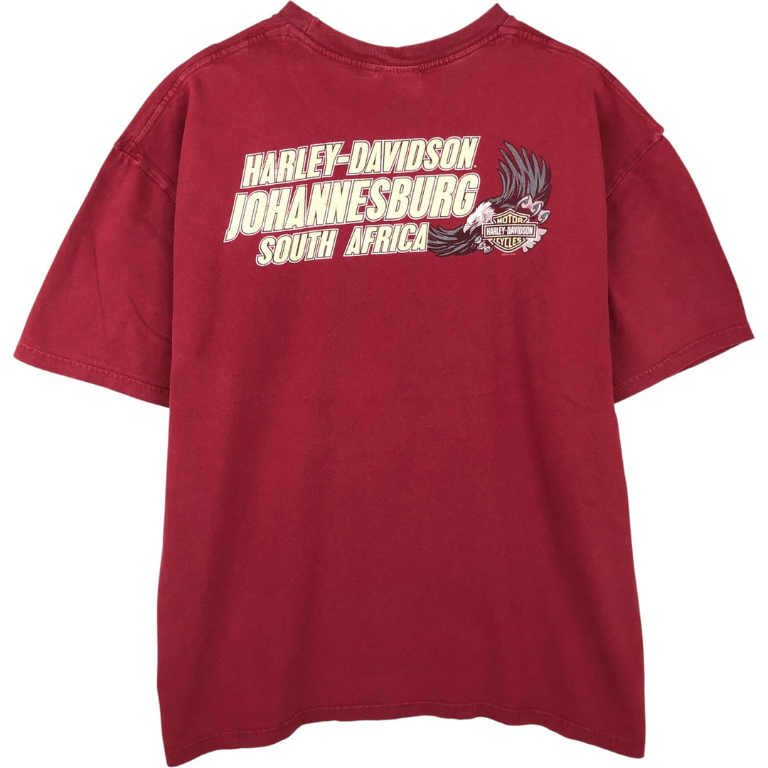 Harley-Davidson Eagle Pattern Motorcycle Bike T-shirt Men's XL cotton red type Vintage Second Hand