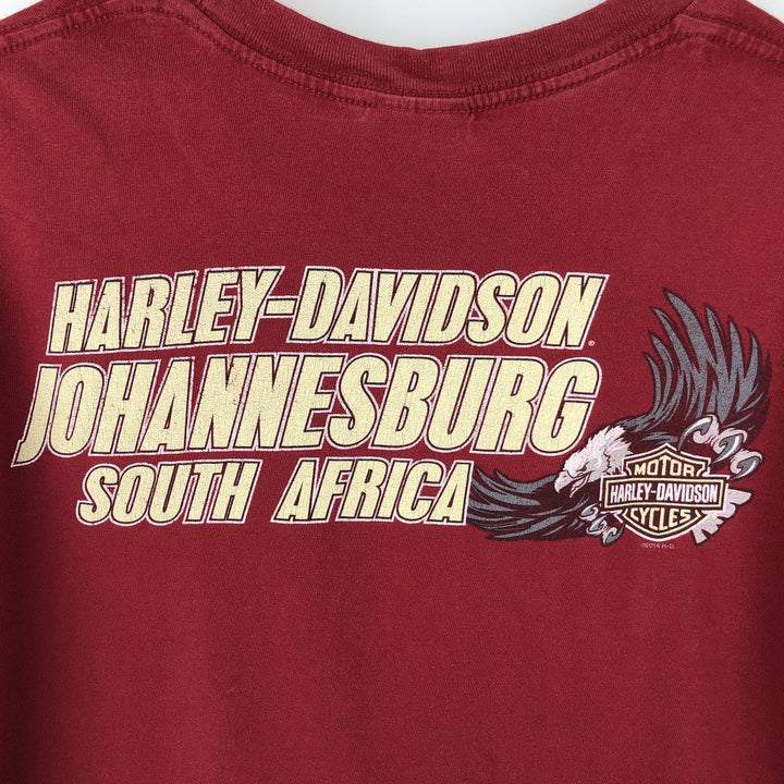 Harley-Davidson Eagle Pattern Motorcycle Bike T-shirt Men's XL cotton red type Vintage Second Hand