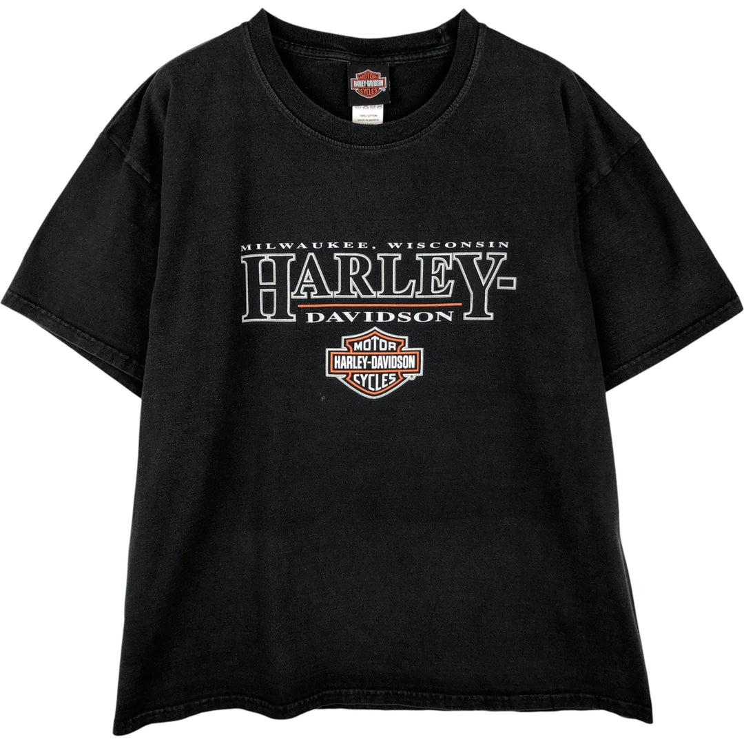 Harley-Davidson Motorcycle Bike T-shirt, Men's XL size cotton black type Vintage Second Hand