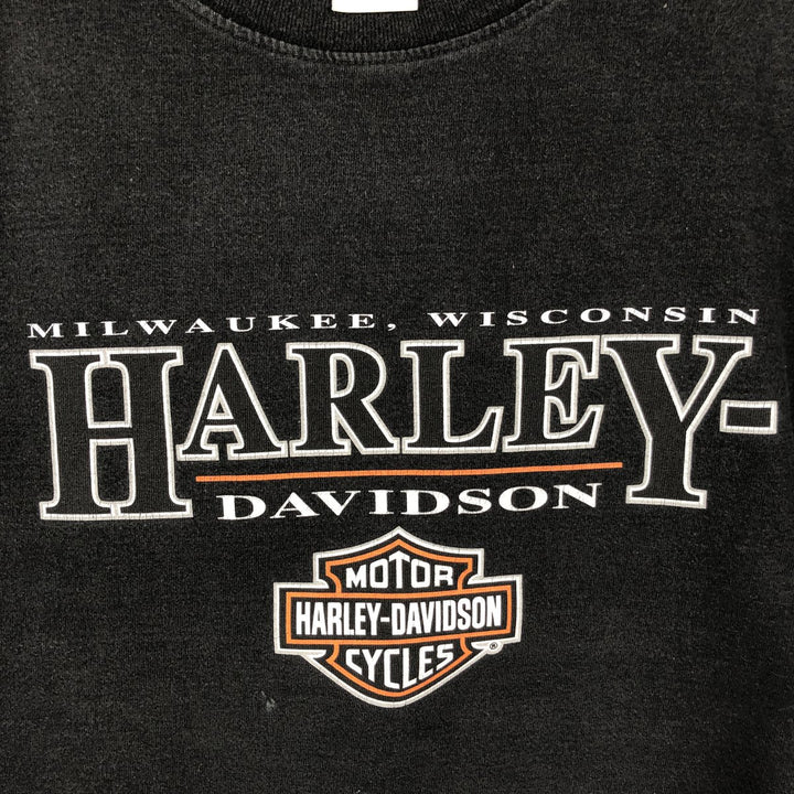 Harley-Davidson Motorcycle Bike T-shirt, Men's XL size cotton black type Vintage Second Hand