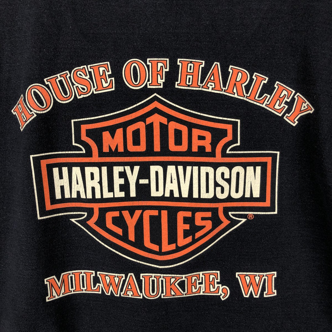 Harley-Davidson Motorcycle Bike T-shirt, Men's XL size cotton black type Vintage Second Hand