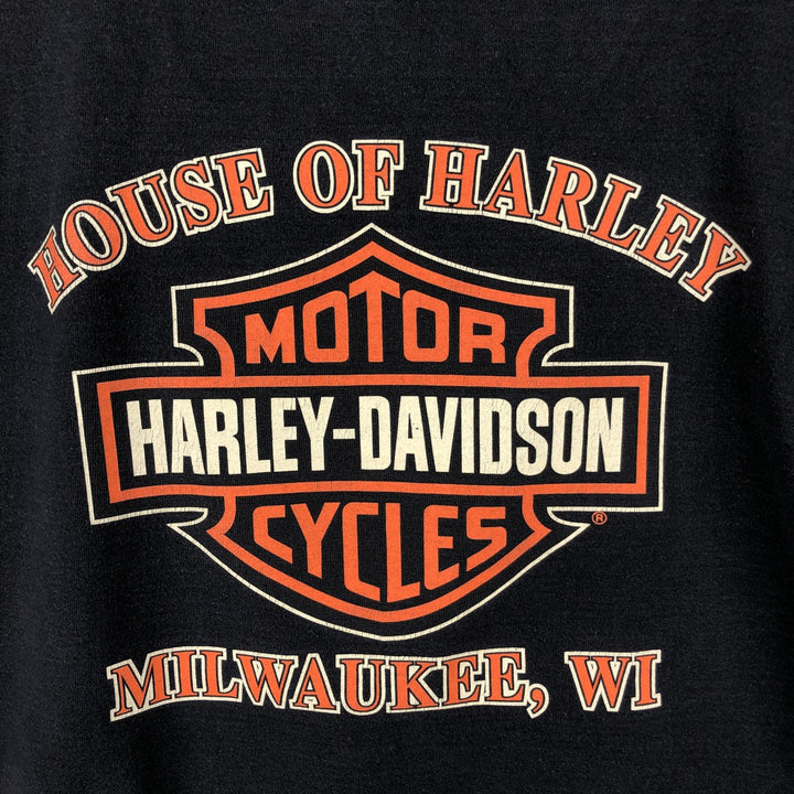 Harley-Davidson Motorcycle Bike T-shirt, Men's XL size cotton black type Vintage Second Hand