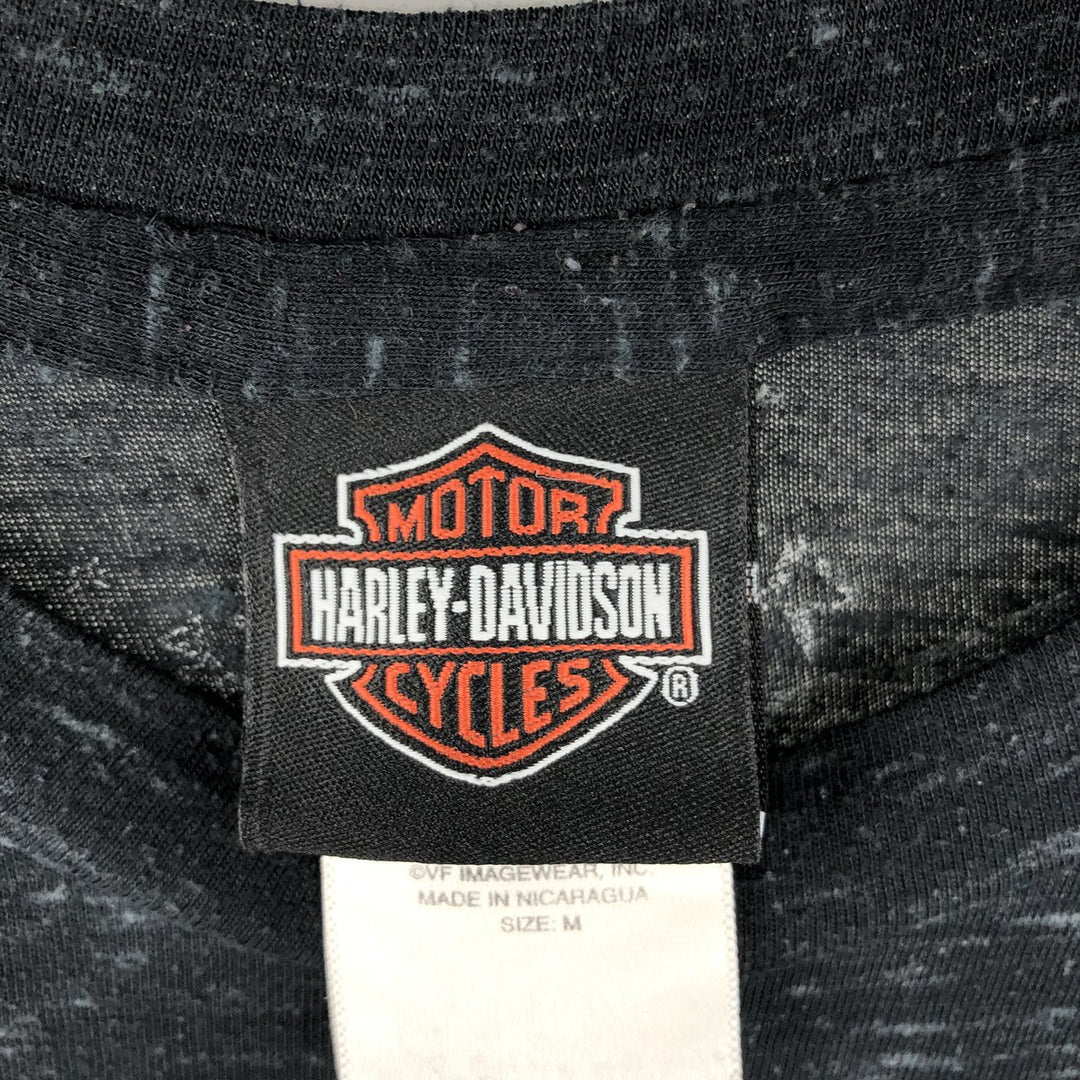 Harley-Davidson Skull Pattern Motorcycle Bike T-shirt Men's M size cotton black type Vintage Second Hand