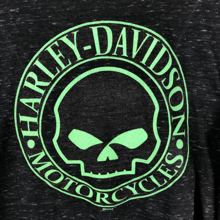 Harley-Davidson Skull Pattern Motorcycle Bike T-shirt Men's M size cotton black type Vintage Second Hand