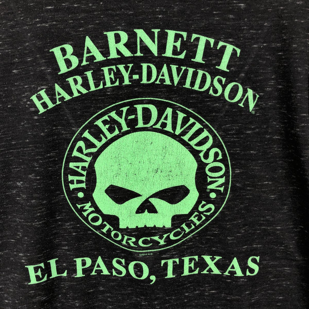 Harley-Davidson Skull Pattern Motorcycle Bike T-shirt Men's M size cotton black type Vintage Second Hand