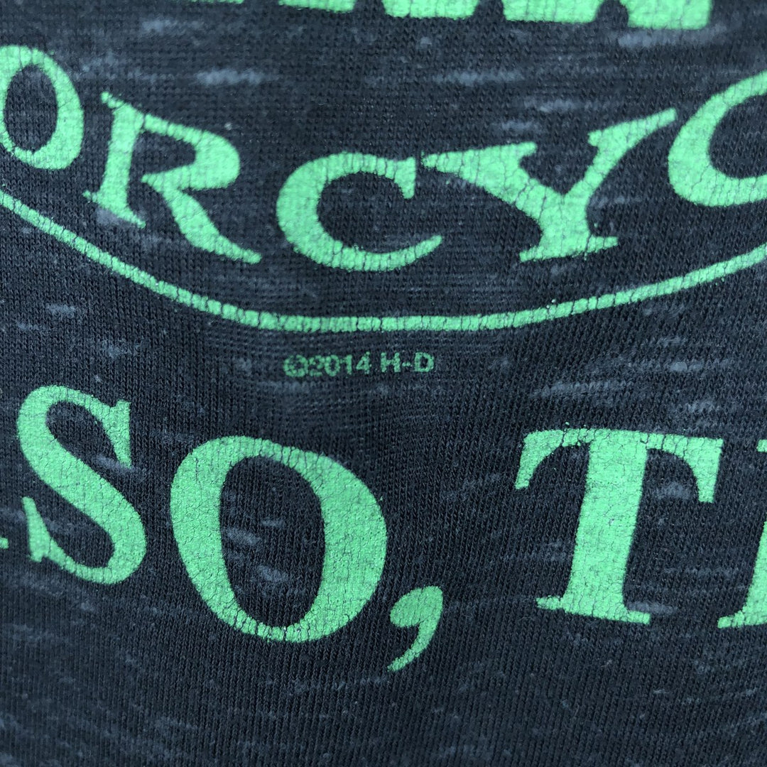 Harley-Davidson Skull Pattern Motorcycle Bike T-shirt Men's M size cotton black type Vintage Second Hand