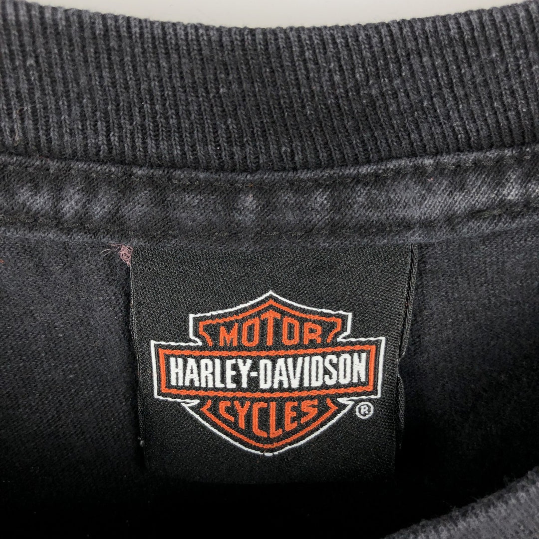Harley-Davidson Motorcycle Bike T-shirt, Men's XL size unclear black type Vintage Second Hand