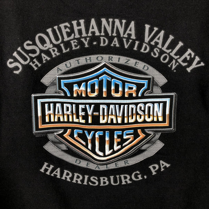 Harley-Davidson Motorcycle Bike T-shirt, Men's XL size unclear black type Vintage Second Hand