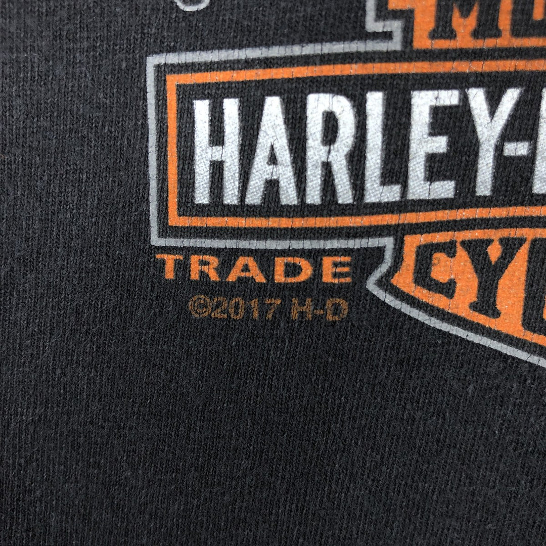 Harley-Davidson Motorcycle Bike T-shirt, Men's XL size unclear black type Vintage Second Hand