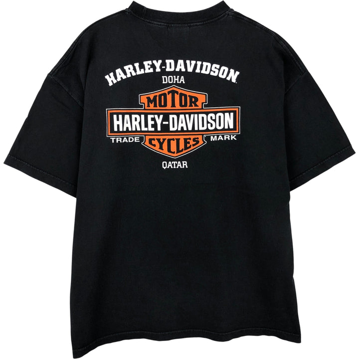 Harley-Davidson Motorcycle Bike T-shirt, Men's XXL cotton black type Vintage Second Hand