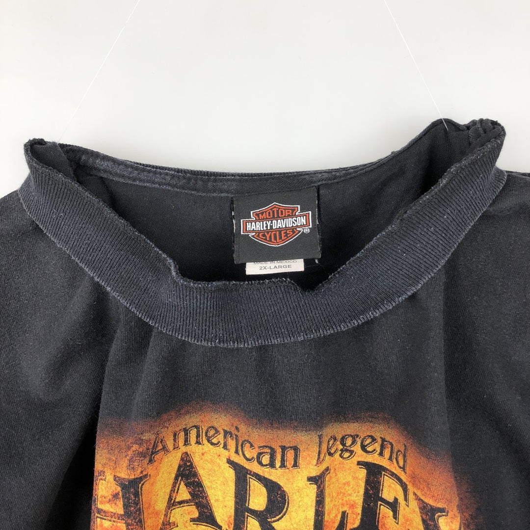 Harley-Davidson Motorcycle Bike T-shirt, Men's XXL cotton black type Vintage Second Hand
