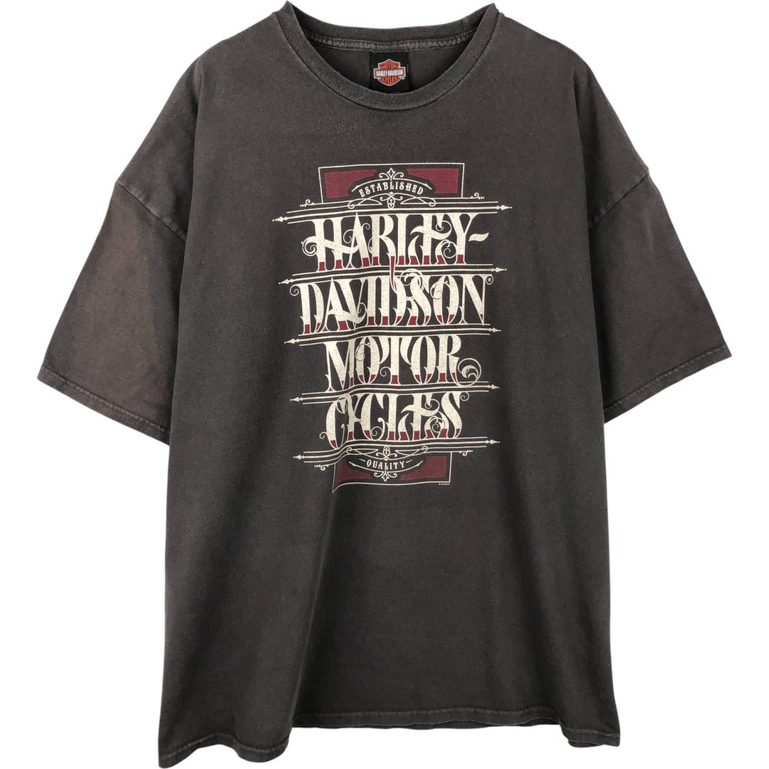 Harley-Davidson Motorcycle T-Shirt, Men's, Size XXXL cotton Charcoal Vintage Second Hand