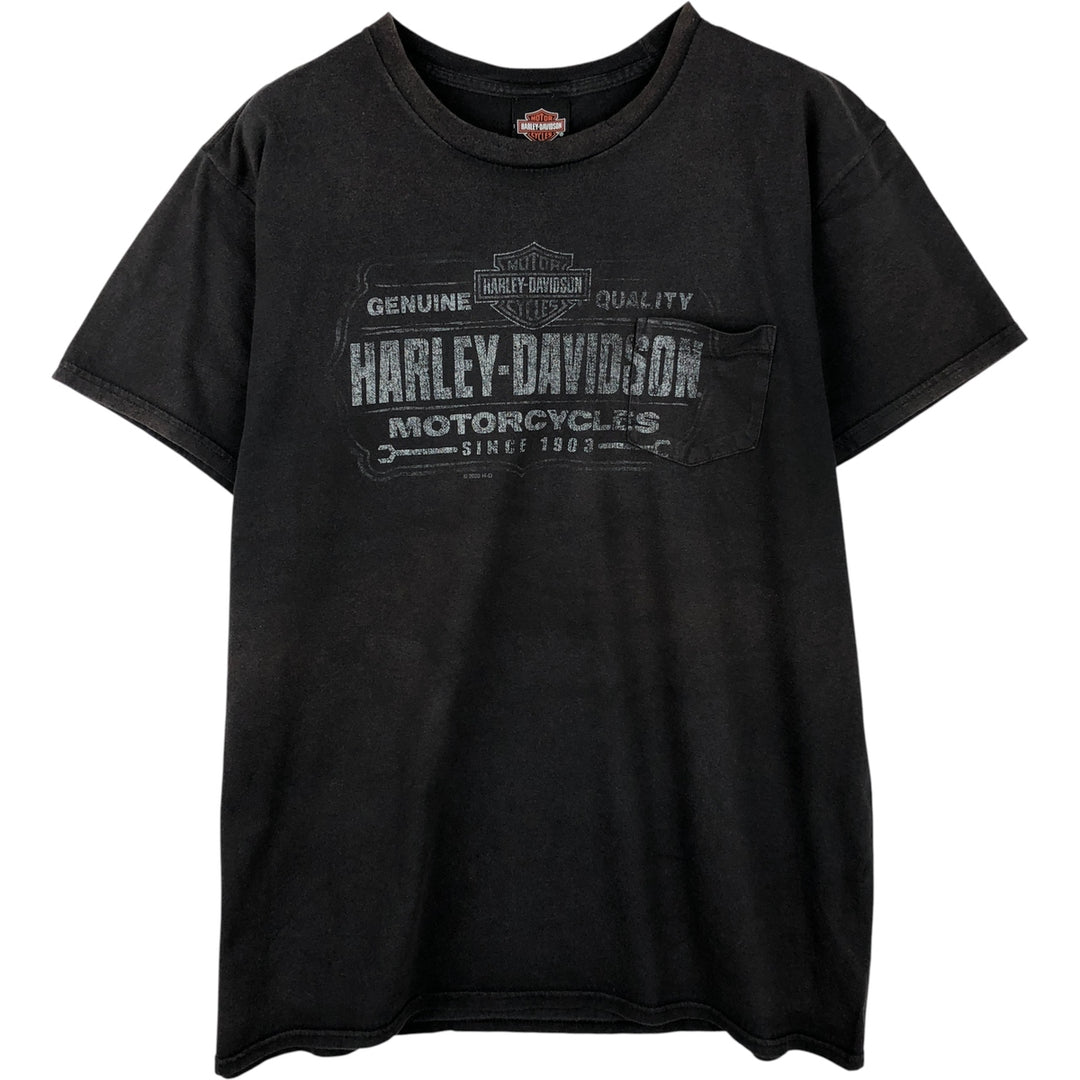 Harley-Davidson Motorcycle Bike T-shirt, Men's XL size cotton black type Vintage Second Hand