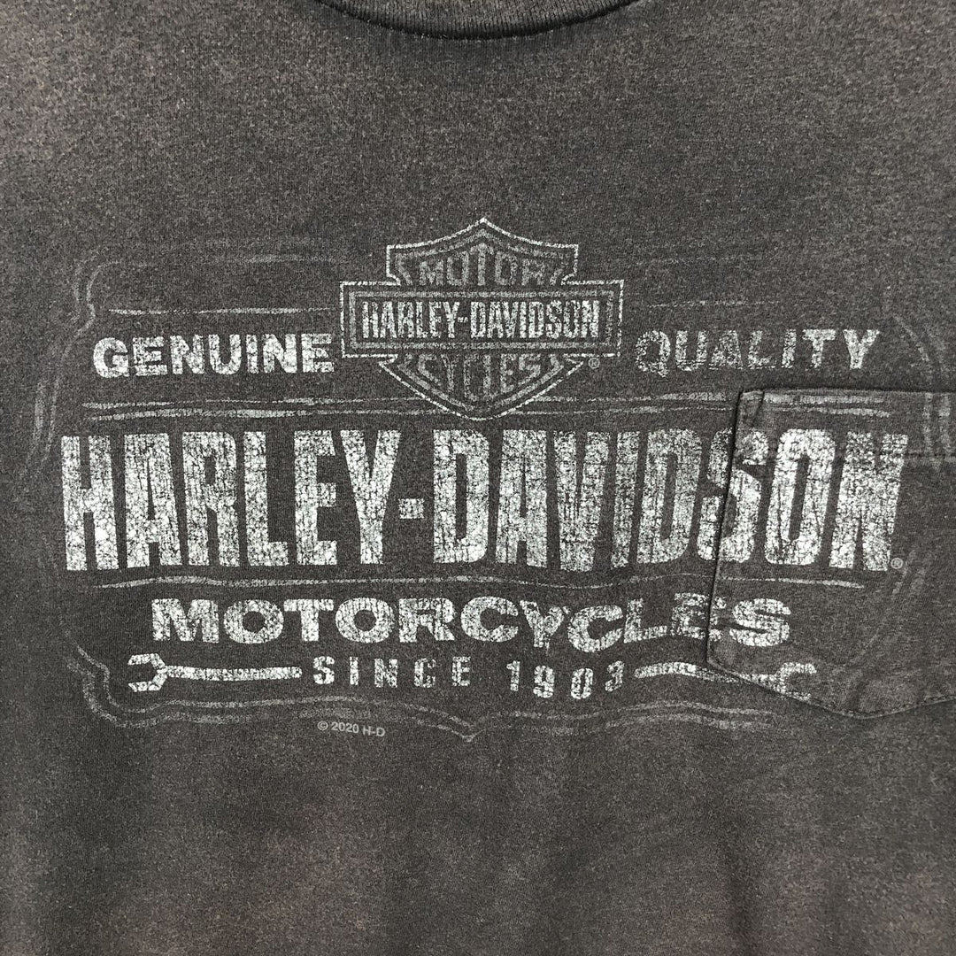 Harley-Davidson Motorcycle Bike T-shirt, Men's XL size cotton black type Vintage Second Hand