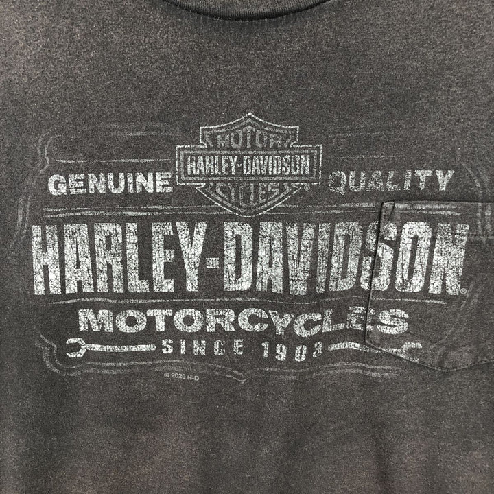 Harley-Davidson Motorcycle Bike T-shirt, Men's XL size cotton black type Vintage Second Hand
