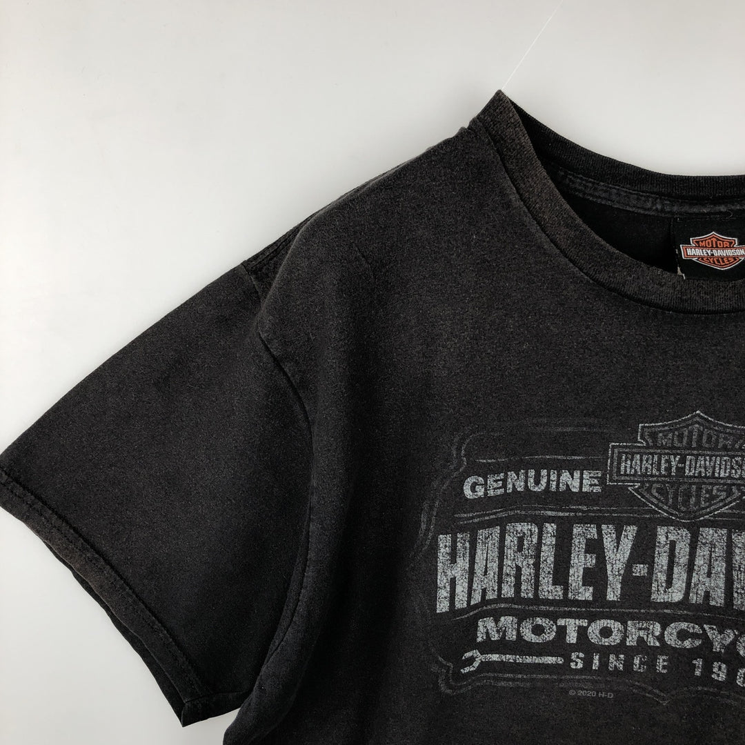 Harley-Davidson Motorcycle Bike T-shirt, Men's XL size cotton black type Vintage Second Hand
