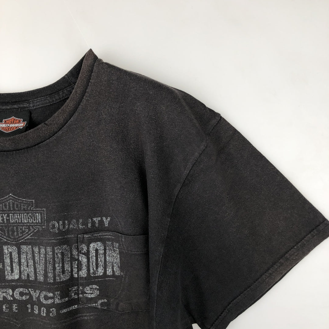Harley-Davidson Motorcycle Bike T-shirt, Men's XL size cotton black type Vintage Second Hand