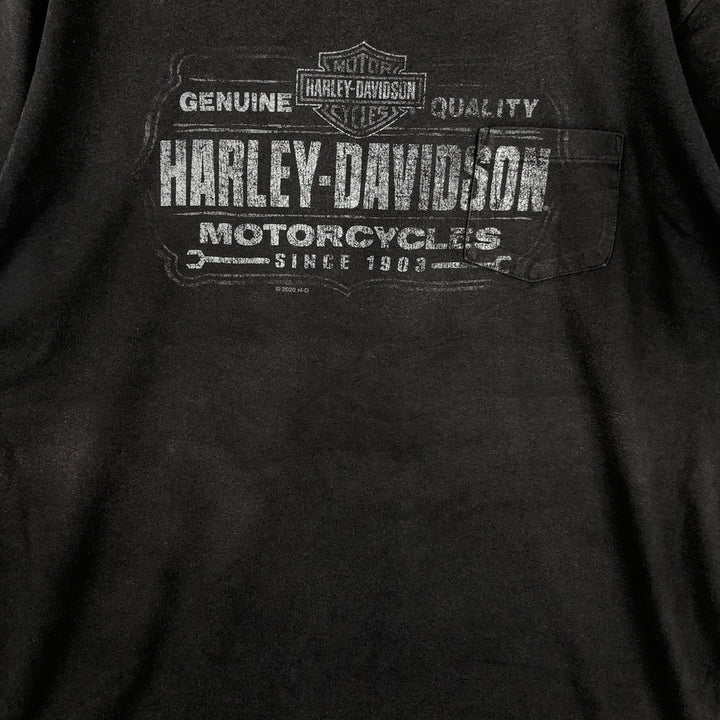 Harley-Davidson Motorcycle Bike T-shirt, Men's XL size cotton black type Vintage Second Hand