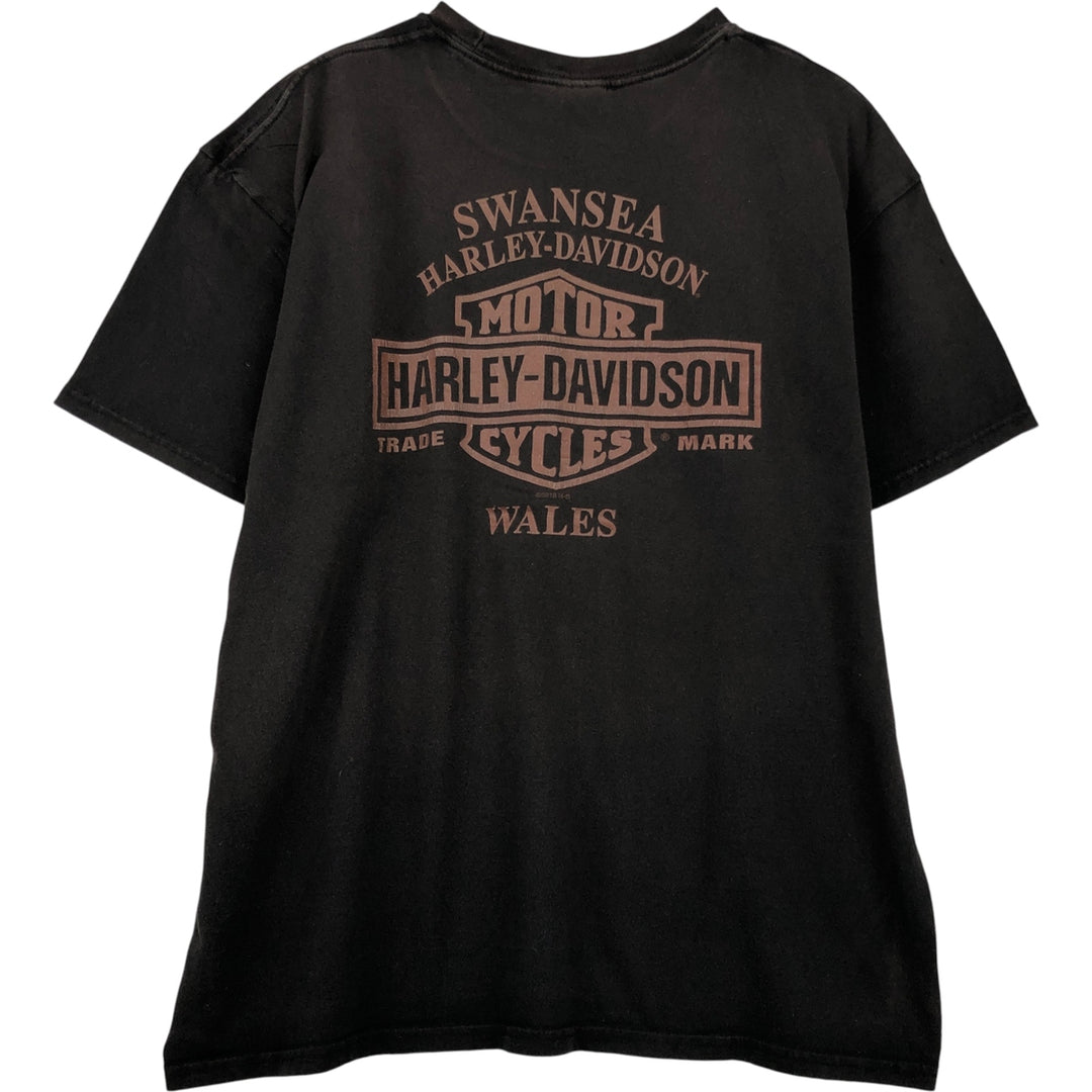 Harley-Davidson Motorcycle Bike T-shirt, Men's XL size cotton black type Vintage Second Hand