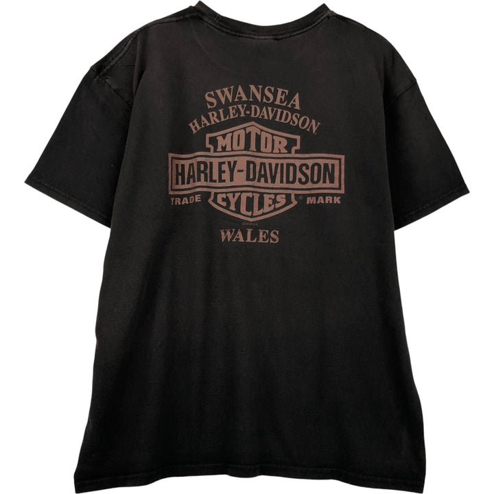 Harley-Davidson Motorcycle Bike T-shirt, Men's XL size cotton black type Vintage Second Hand