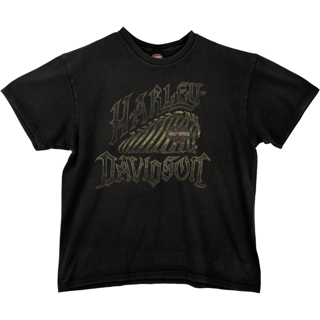 Harley-Davidson Motorcycle Bike T-shirt, Men's XL size cotton black type Vintage Second Hand