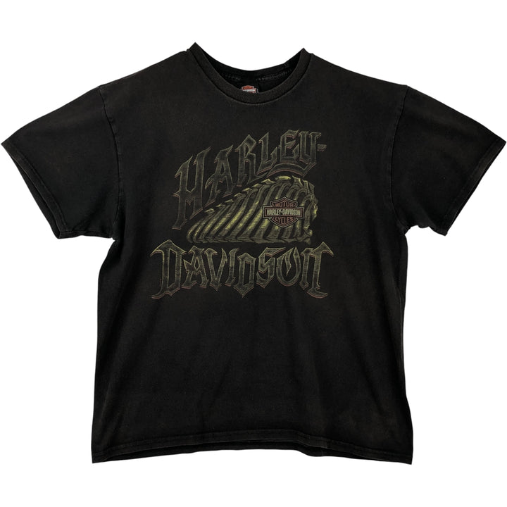 Harley-Davidson Motorcycle Bike T-shirt, Men's XL size cotton black type Vintage Second Hand