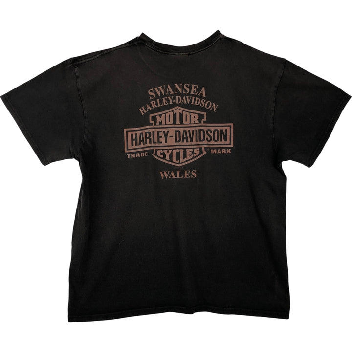 Harley-Davidson Motorcycle Bike T-shirt, Men's XL size cotton black type Vintage Second Hand