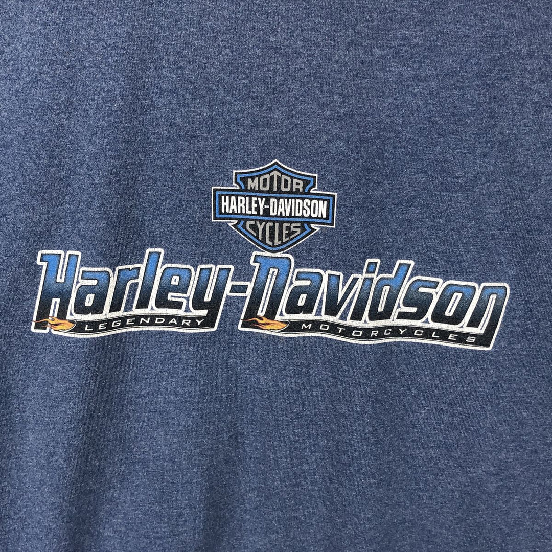 Harley-Davidson Animal Pattern Motorcycle Bike T-shirt Men's XL unclear Blue type light blue Vintage Second Hand
