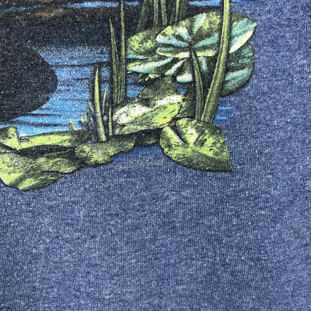 Harley-Davidson Animal Pattern Motorcycle Bike T-shirt Men's XL unclear Blue type light blue Vintage Second Hand