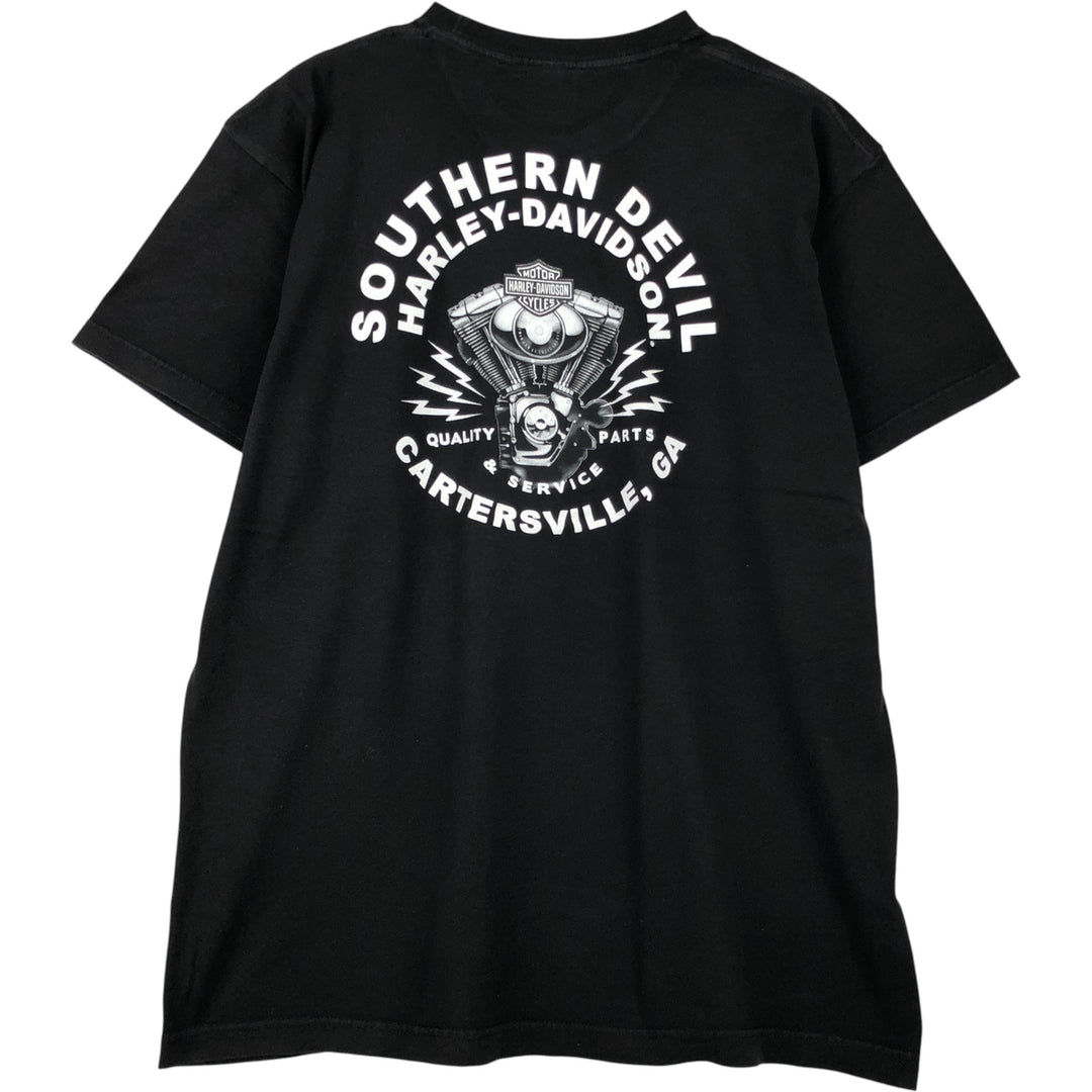 Harley-Davidson Motorcycle Bike T-shirt, Men's XL size cotton black type Vintage Second Hand